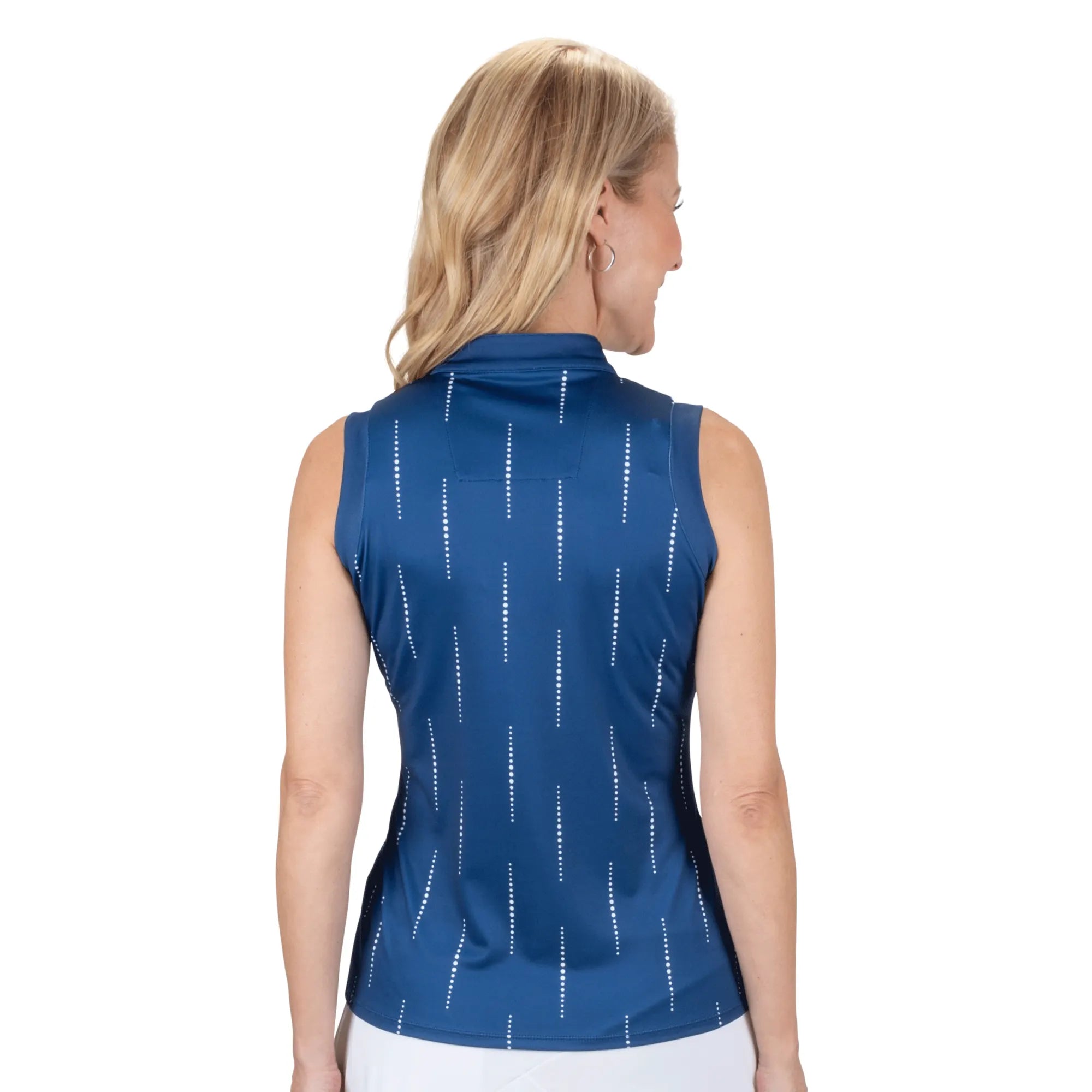 Nancy Lopez   Sonic Sleeveless Polo Navy Multi