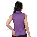 Nancy Lopez   Sonic Sleeveless Polo Plum Multi