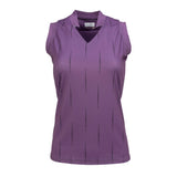 Nancy Lopez   Sonic Sleeveless Polo Plum Multi