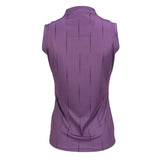 Nancy Lopez   Sonic Sleeveless Polo Plum Multi