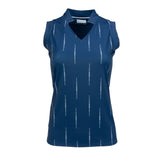 Nancy Lopez   Sonic Sleeveless Polo Plus Navy Multi