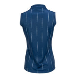 Nancy Lopez   Sonic Sleeveless Polo Plus Navy Multi
