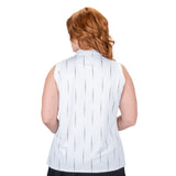 Nancy Lopez   Sonic Sleeveless Polo Plus White Multi