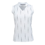 Nancy Lopez   Sonic Sleeveless Polo Plus White Multi