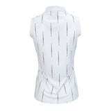 Nancy Lopez   Sonic Sleeveless Polo Plus White Multi