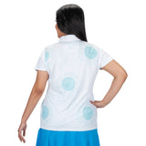 Nancy Lopez   Sunny Short Sleeve Polo Plus White Multi