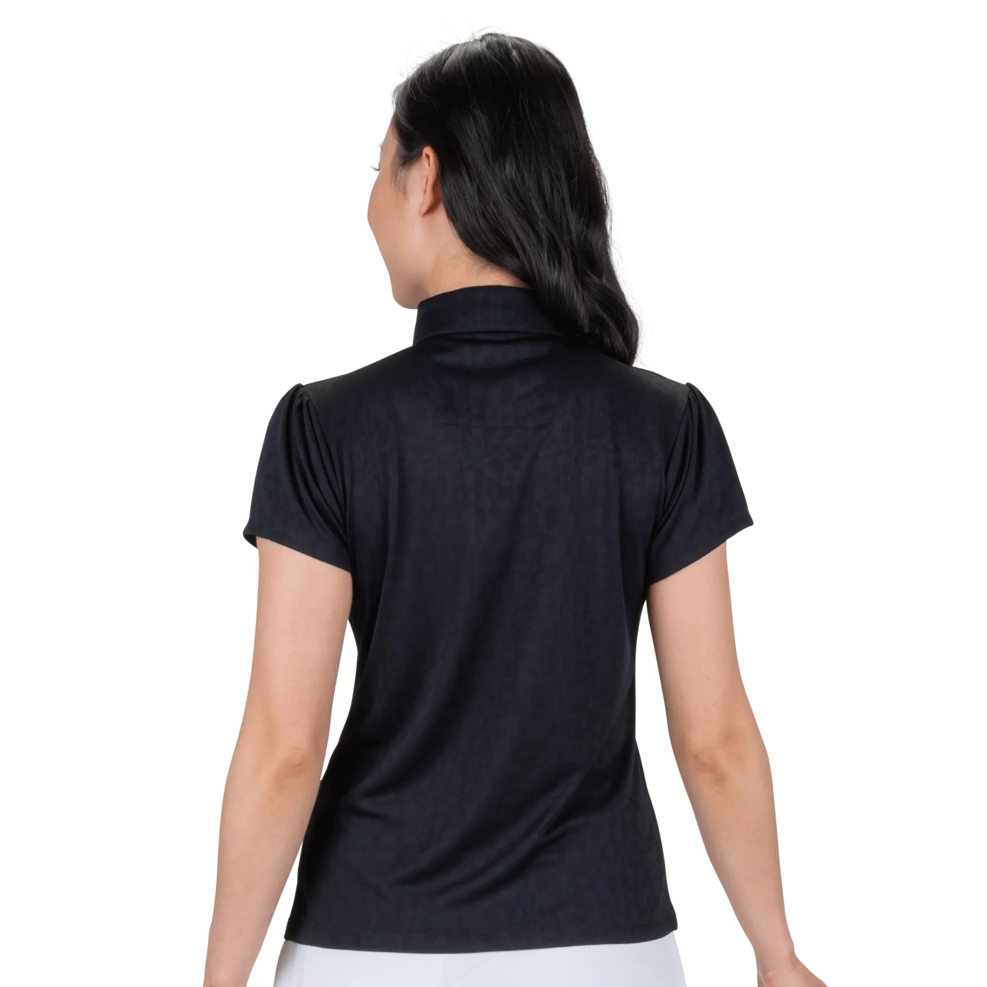 Nancy Lopez  Swagger Short Sleeve Polo Black