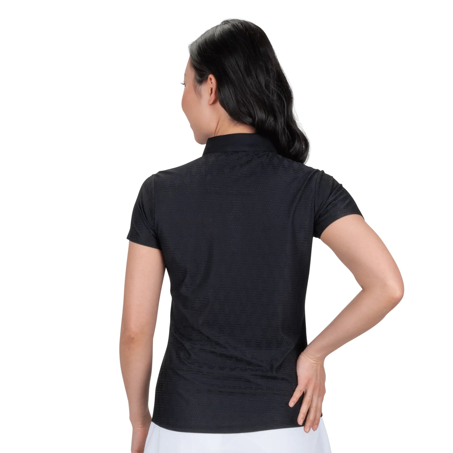 Nancy Lopez   Tempo Short Sleeve Polo Black