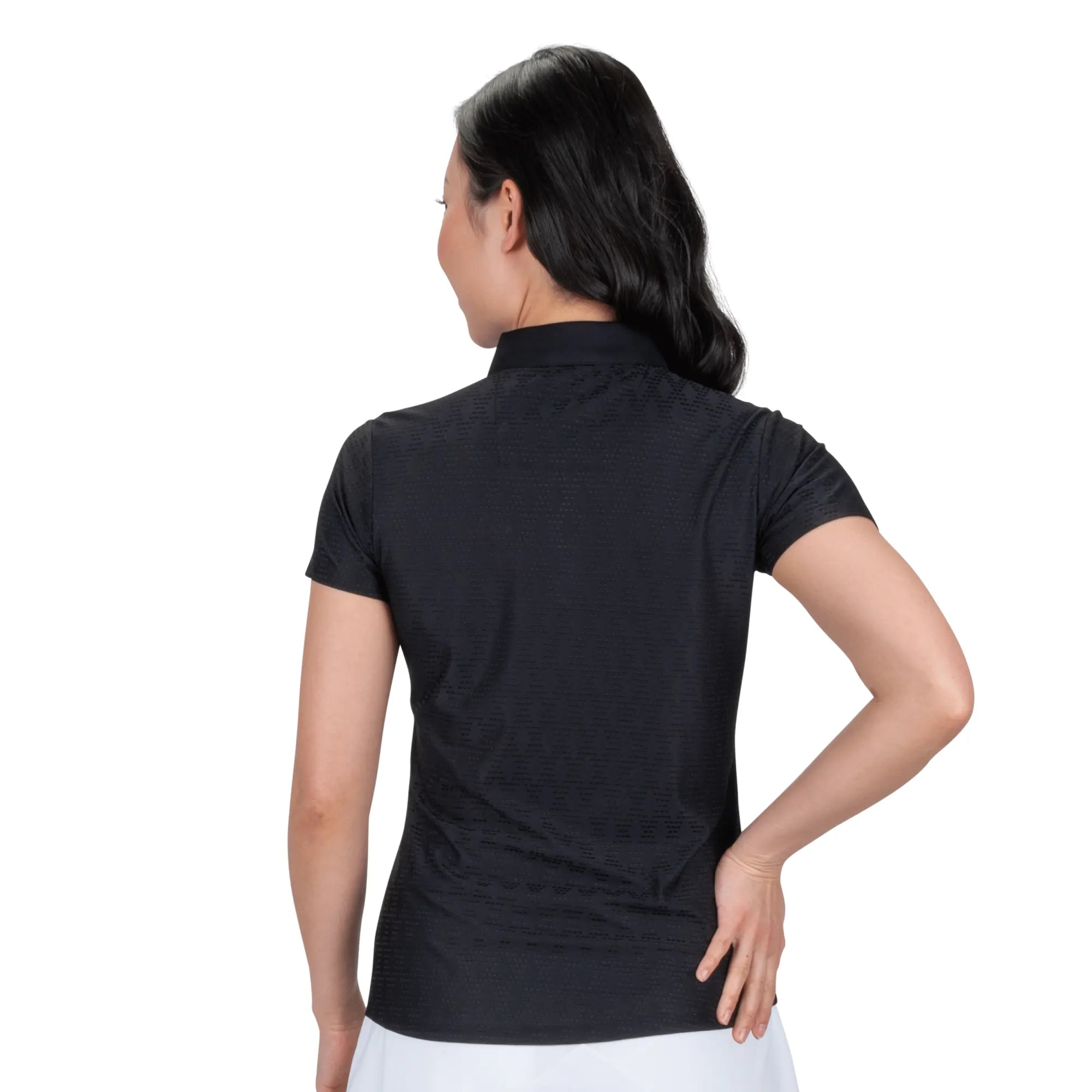 Nancy Lopez   Tempo Short Sleeve Polo Black