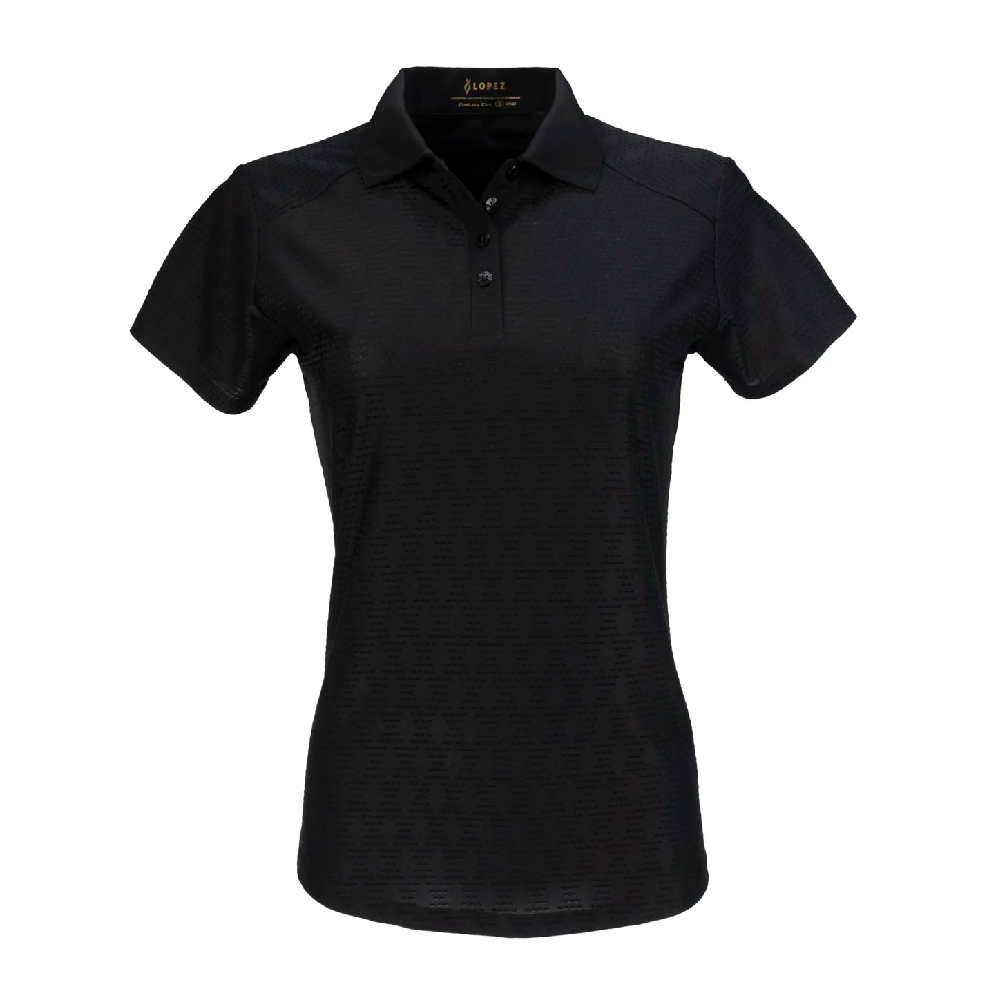 Nancy Lopez   Tempo Short Sleeve Polo Plus Black