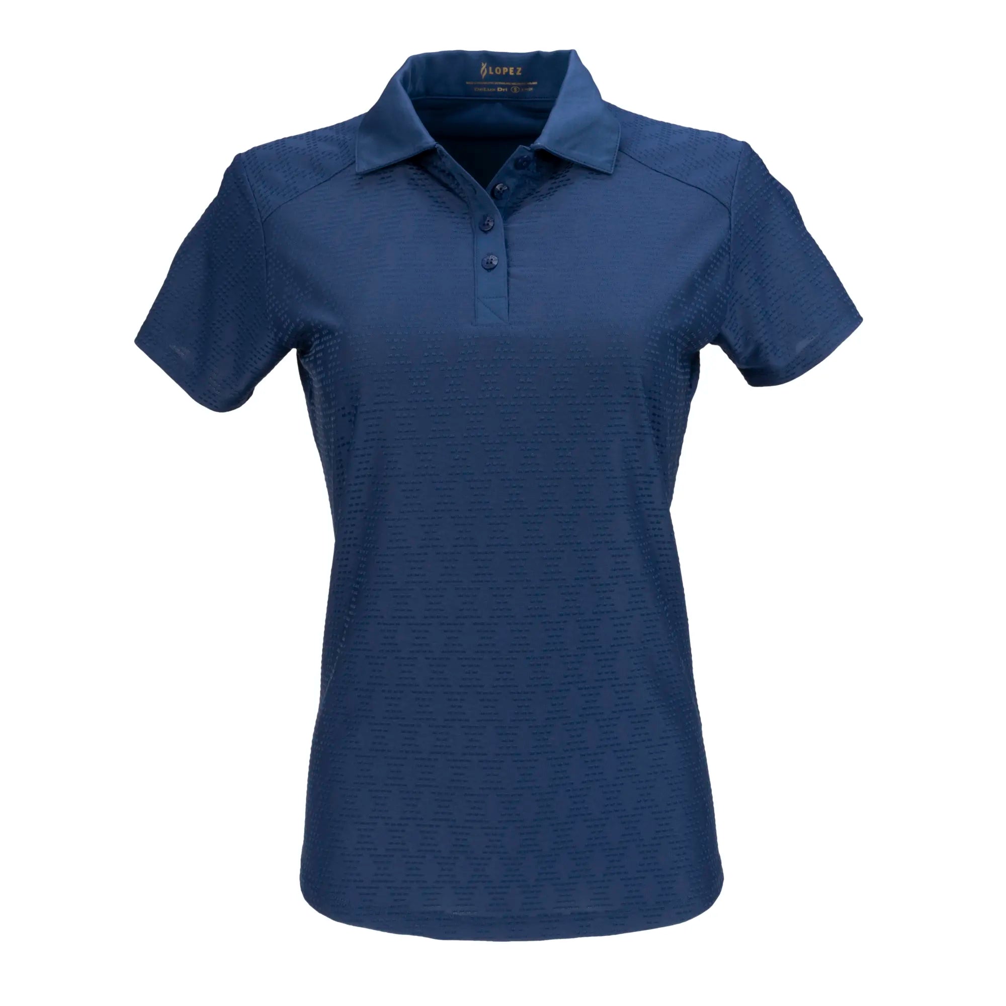 Nancy Lopez   Tempo Short Sleeve Polo Plus Navy
