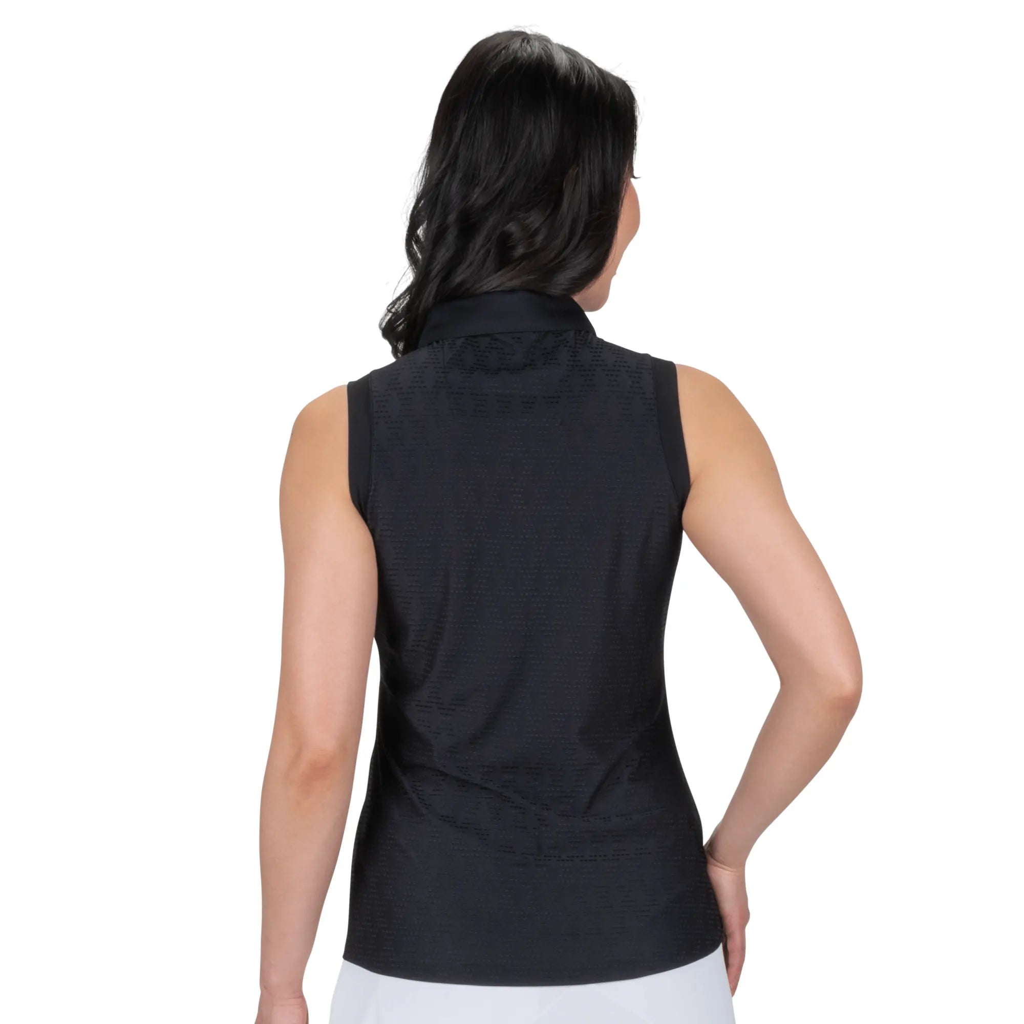 Nancy Lopez   Tempo Sleeveless Polo Black