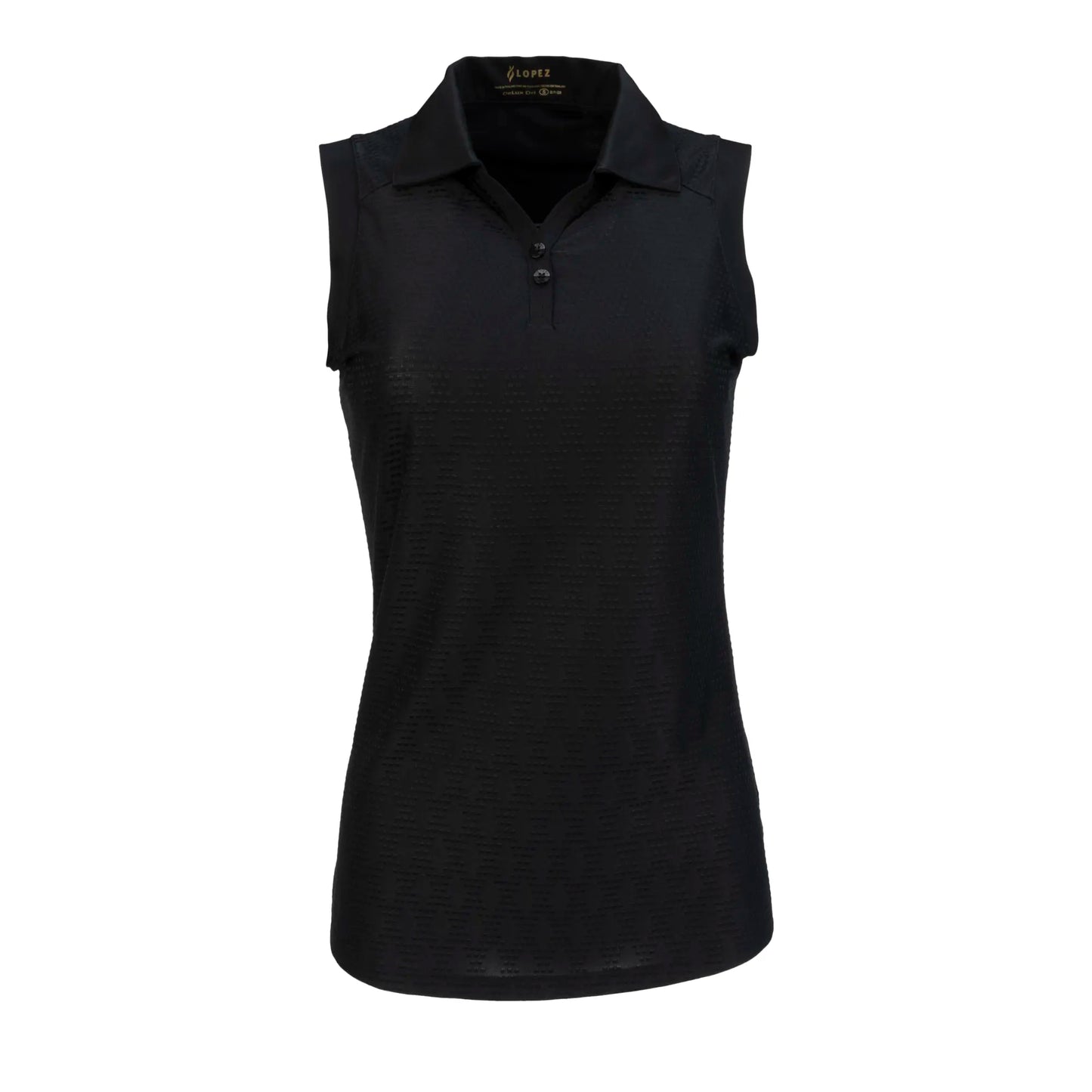 Nancy Lopez   Tempo Sleeveless Polo Black