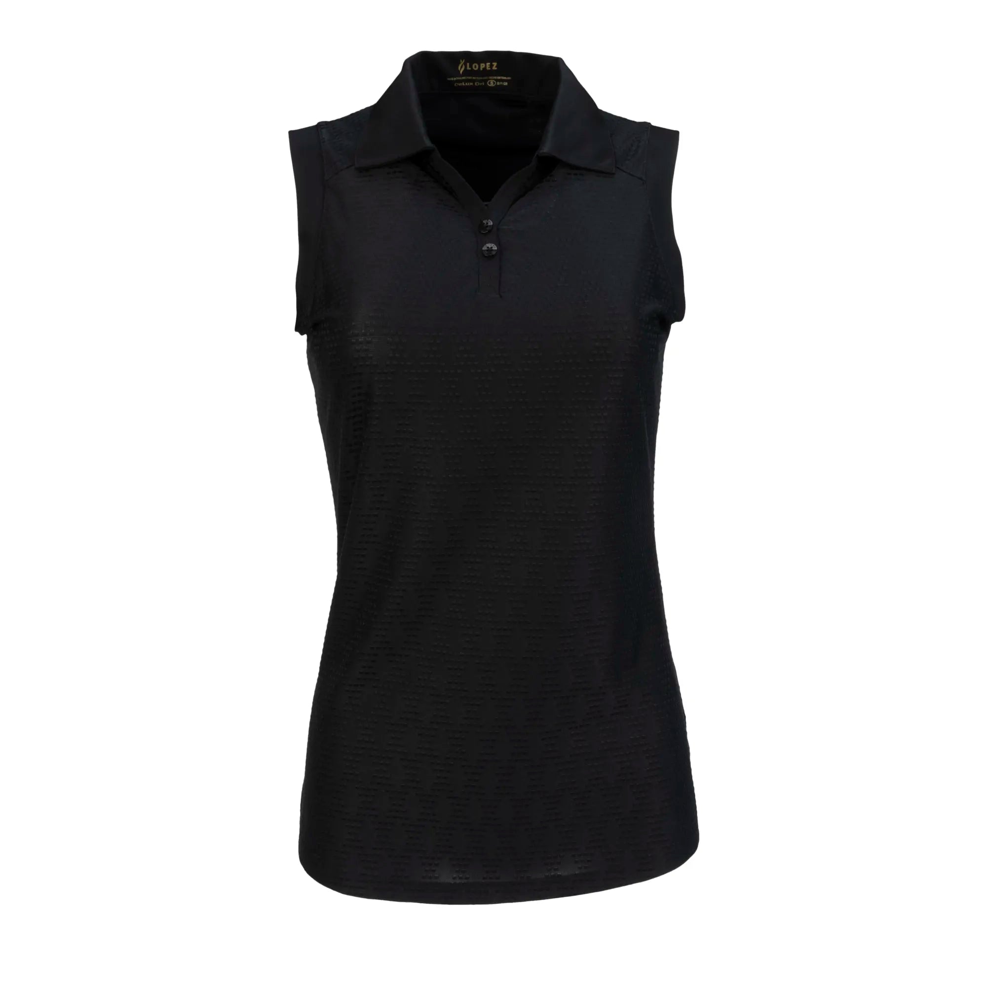 Nancy Lopez   Tempo Sleeveless Polo Black