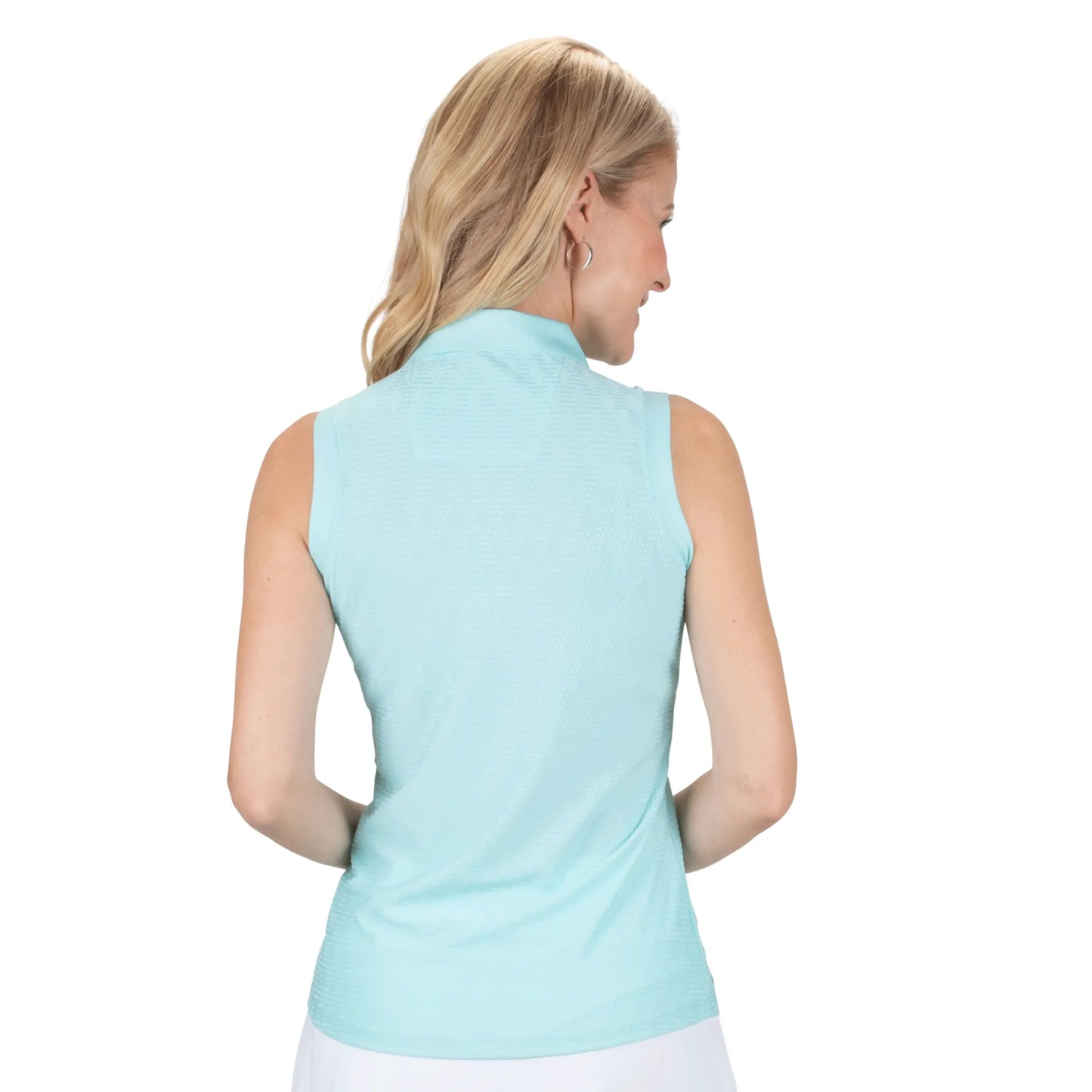 Nancy Lopez   Tempo Sleeveless Polo Ice