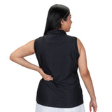 Nancy Lopez   Tempo Sleeveless Polo Plus Black