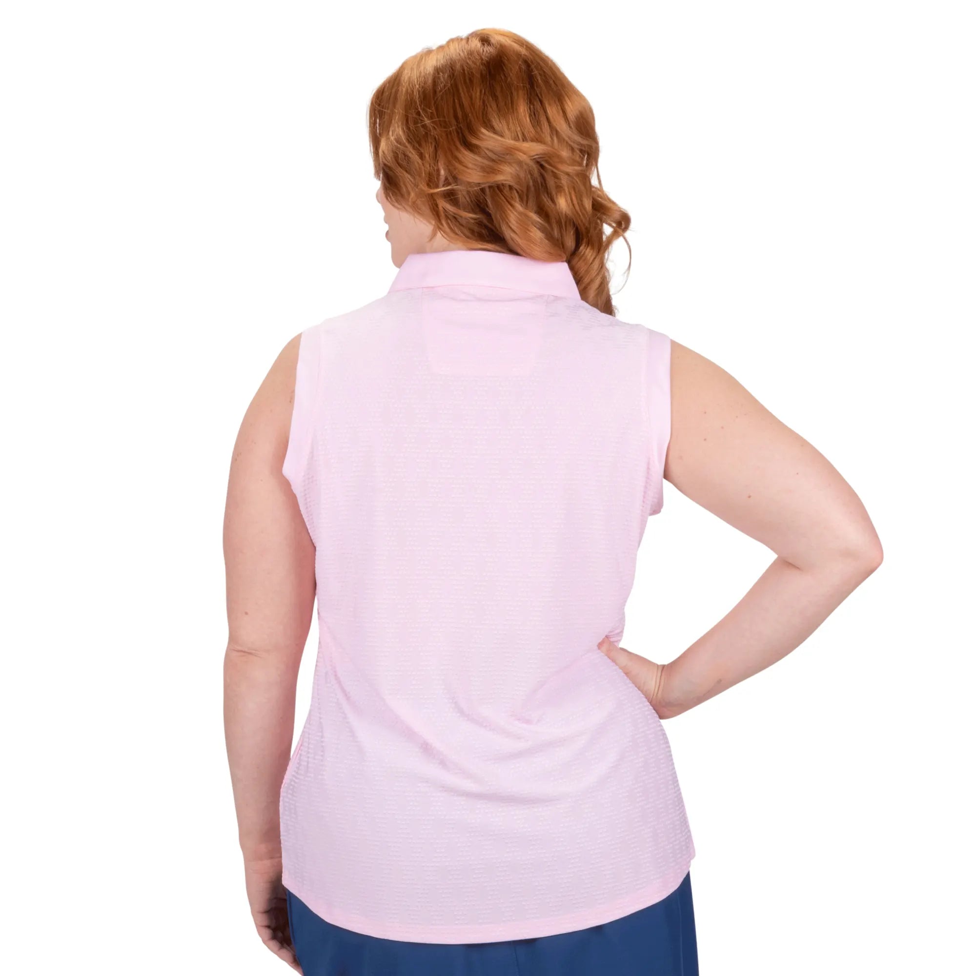 Nancy Lopez   Tempo Sleeveless Polo Plus Burst