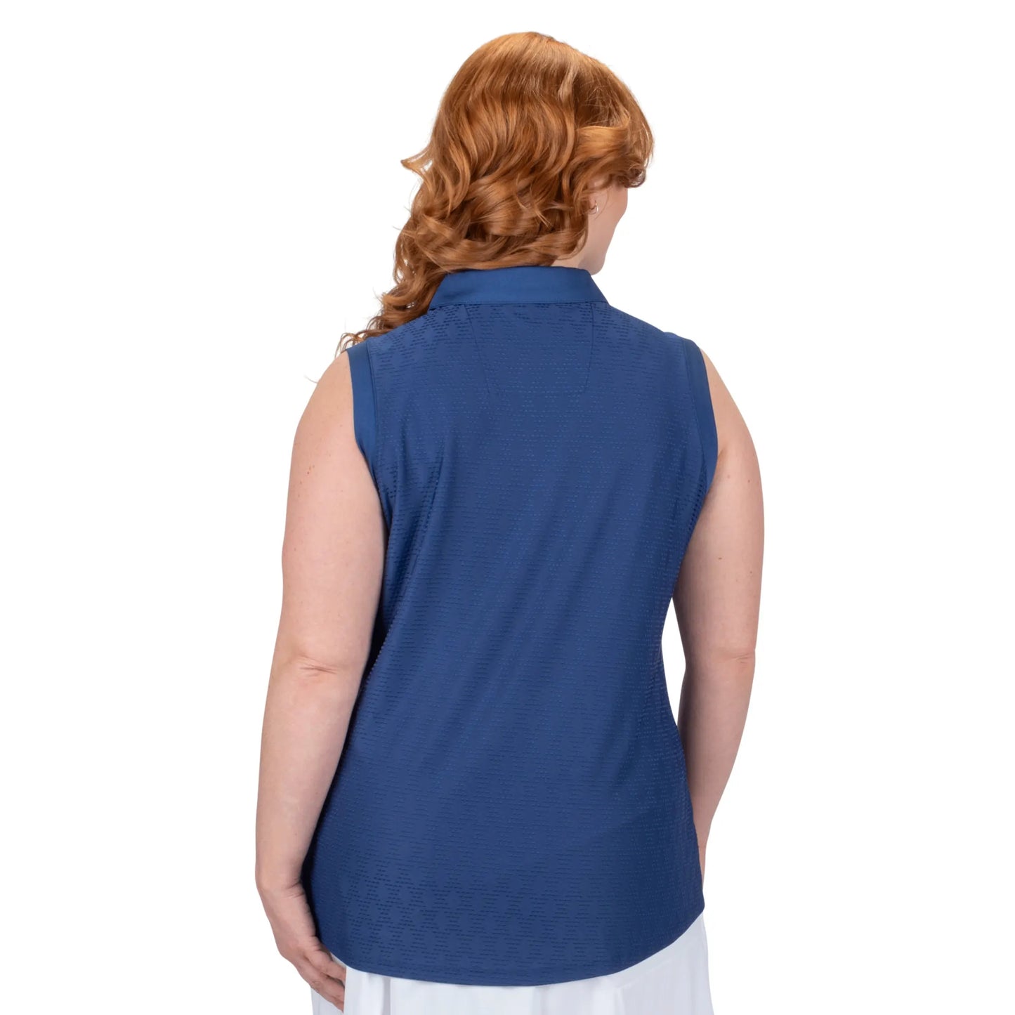 Nancy Lopez   Tempo Sleeveless Polo Plus Navy