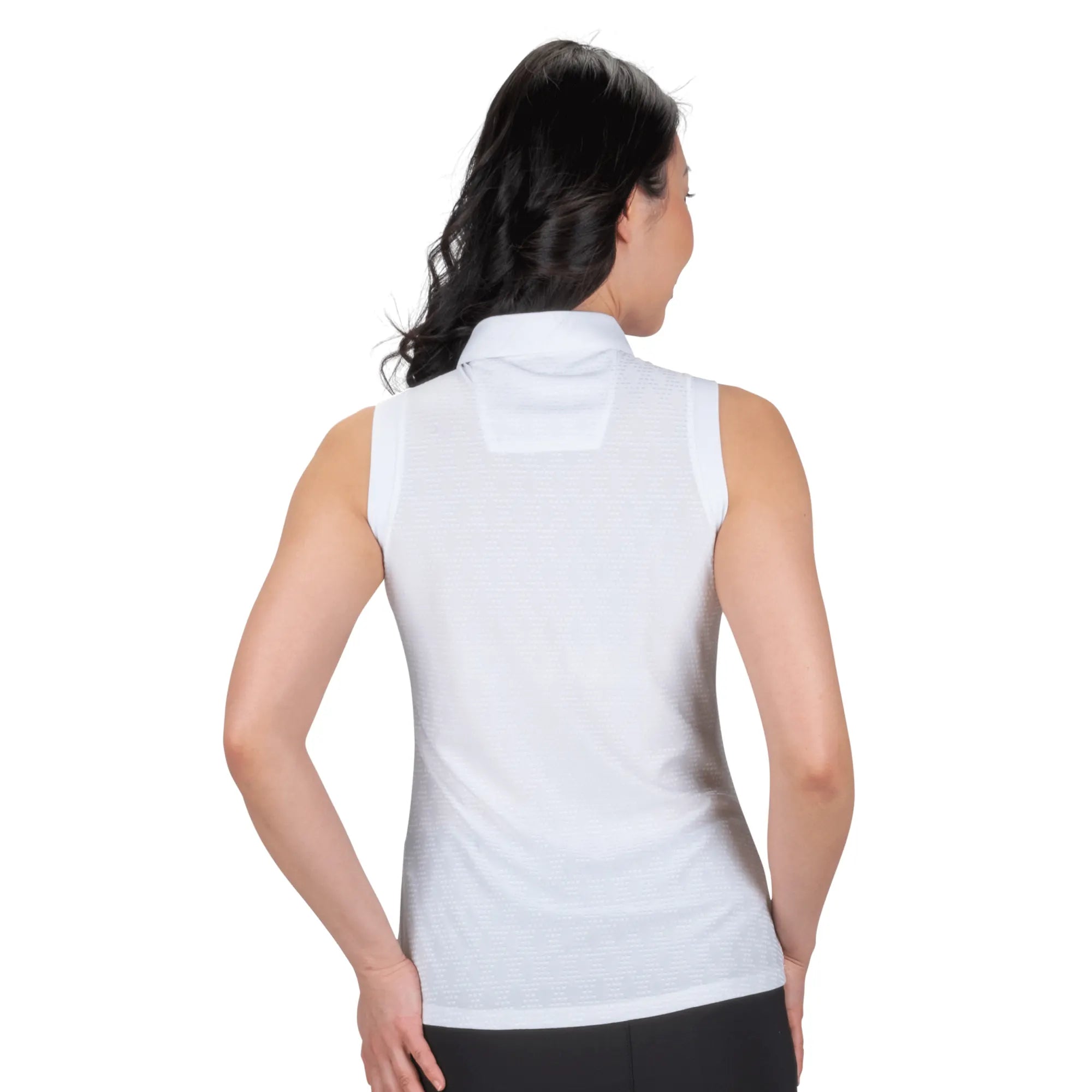 Nancy Lopez   Tempo Sleeveless Polo White