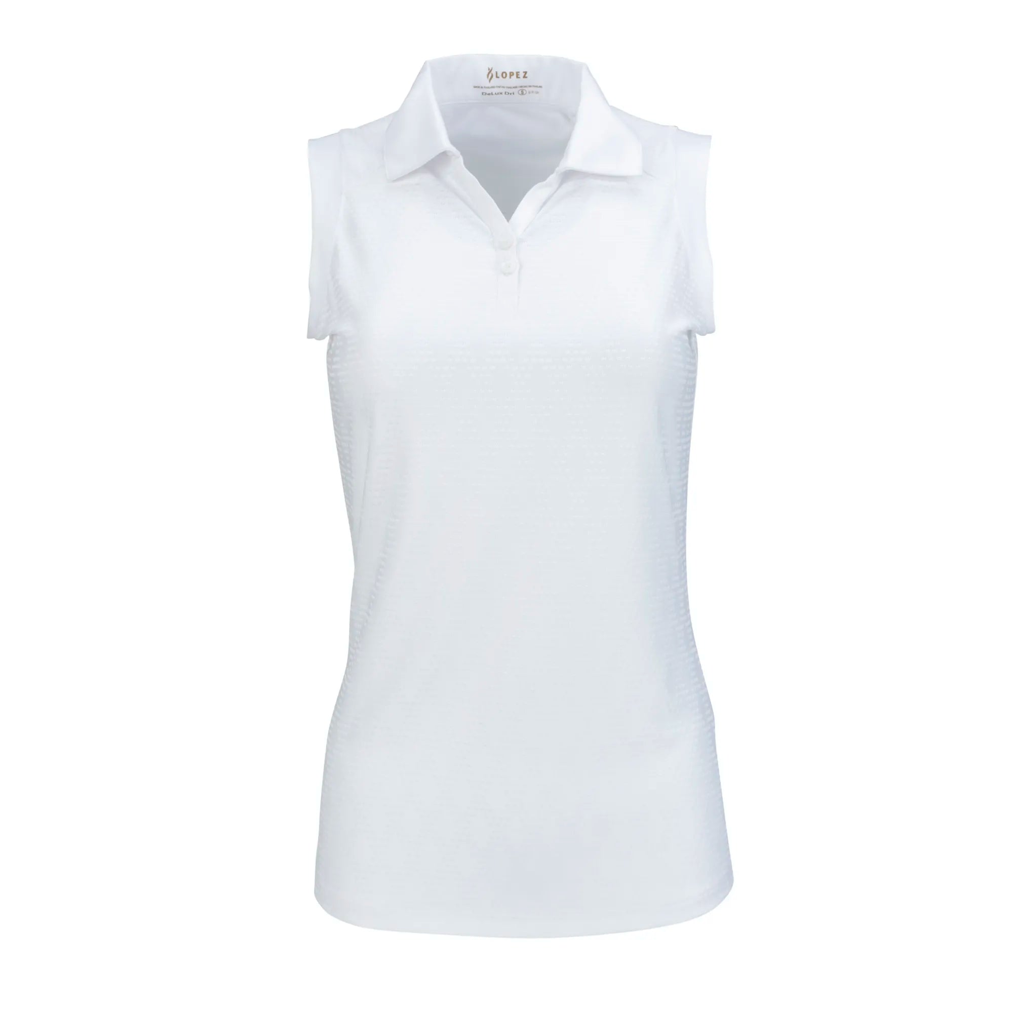 Nancy Lopez   Tempo Sleeveless Polo White
