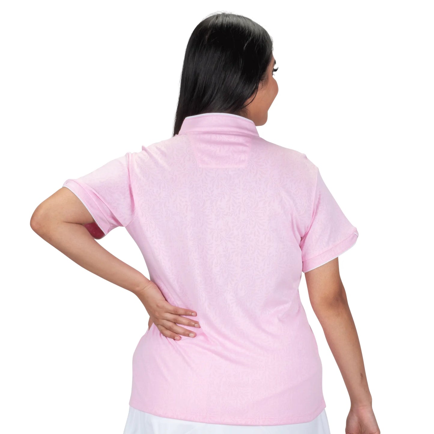 Nancy Lopez   Vine Short Sleeve Polo Plus Burst Multi