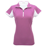 Nancy Lopez Zone Short Sleeve Polo - Iris/White