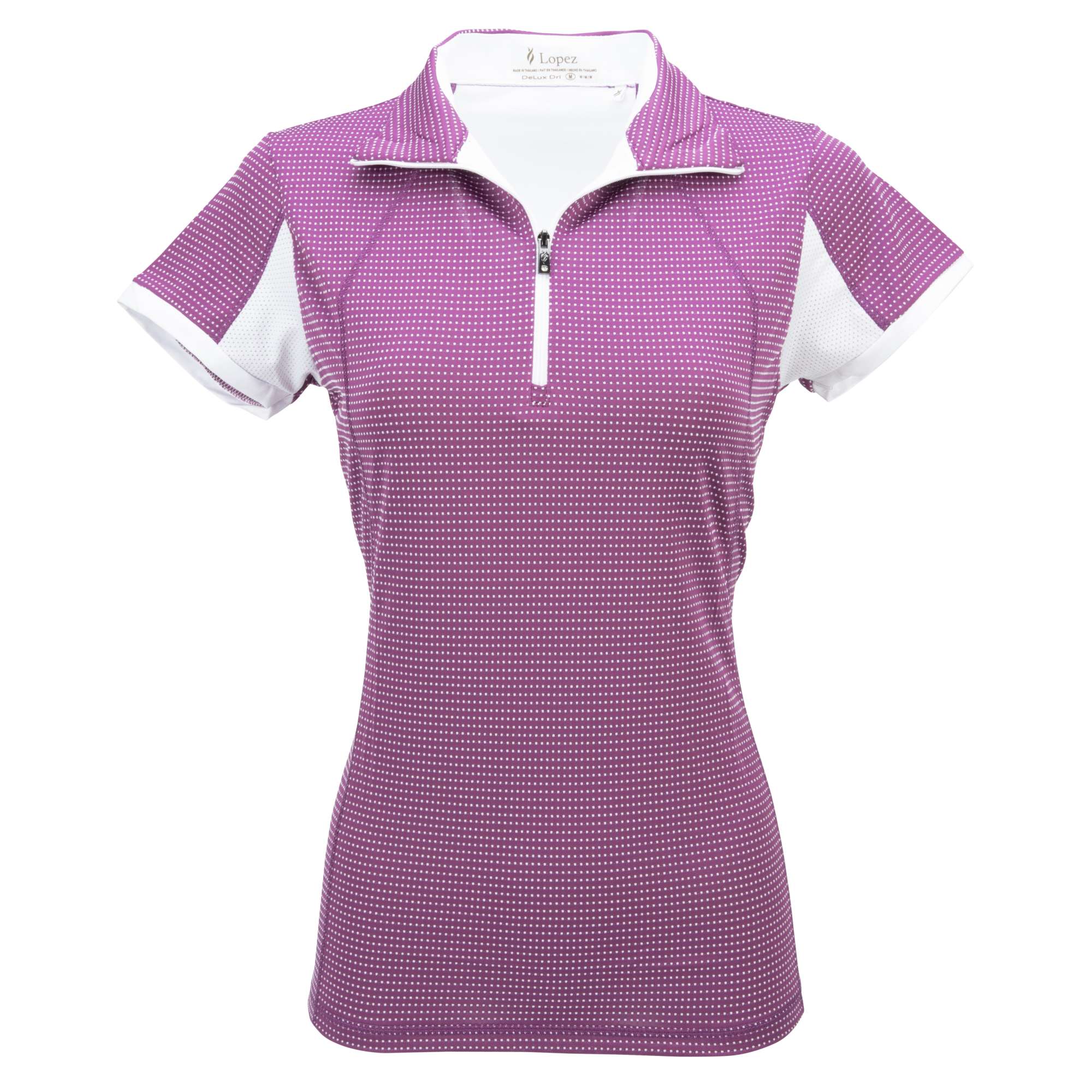 Nancy Lopez Zone Short Sleeve Polo - Iris/White