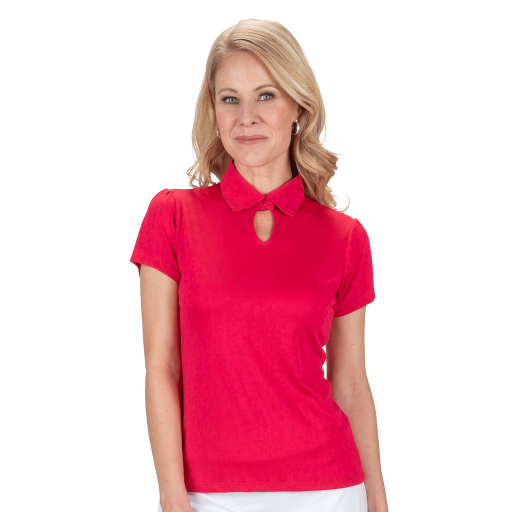 Nancy Lopez  Swagger Short Sleeve Polo Heart