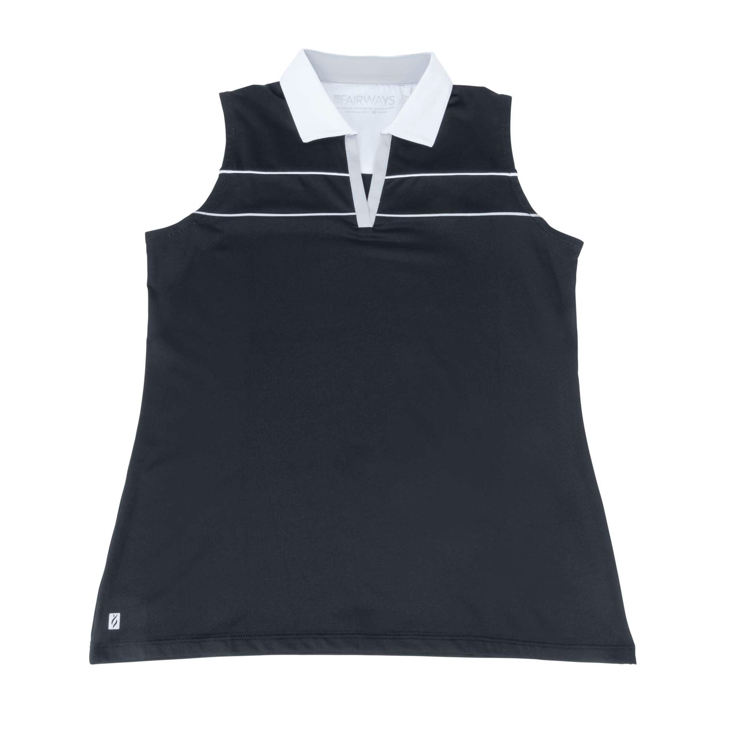 Nancy Lopez  Crush Sleeveless Polo Black Multi