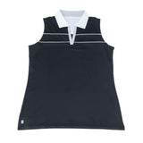 Nancy Lopez  Crush Sleeveless Polo Black Multi
