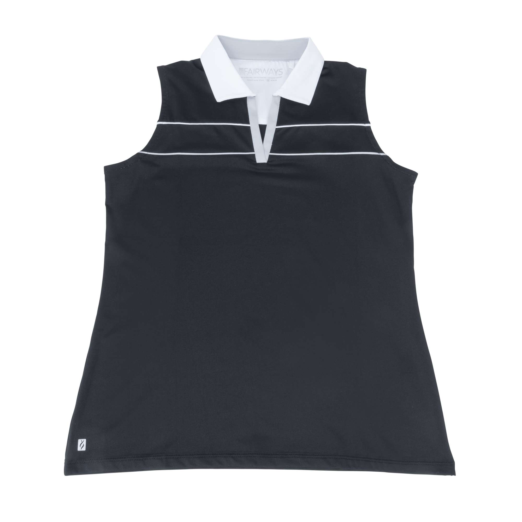 Nancy Lopez  Crush Sleeveless Polo Black Multi
