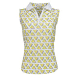 Nancy Lopez  Yuma Sleeveless Polo Plus White Multi