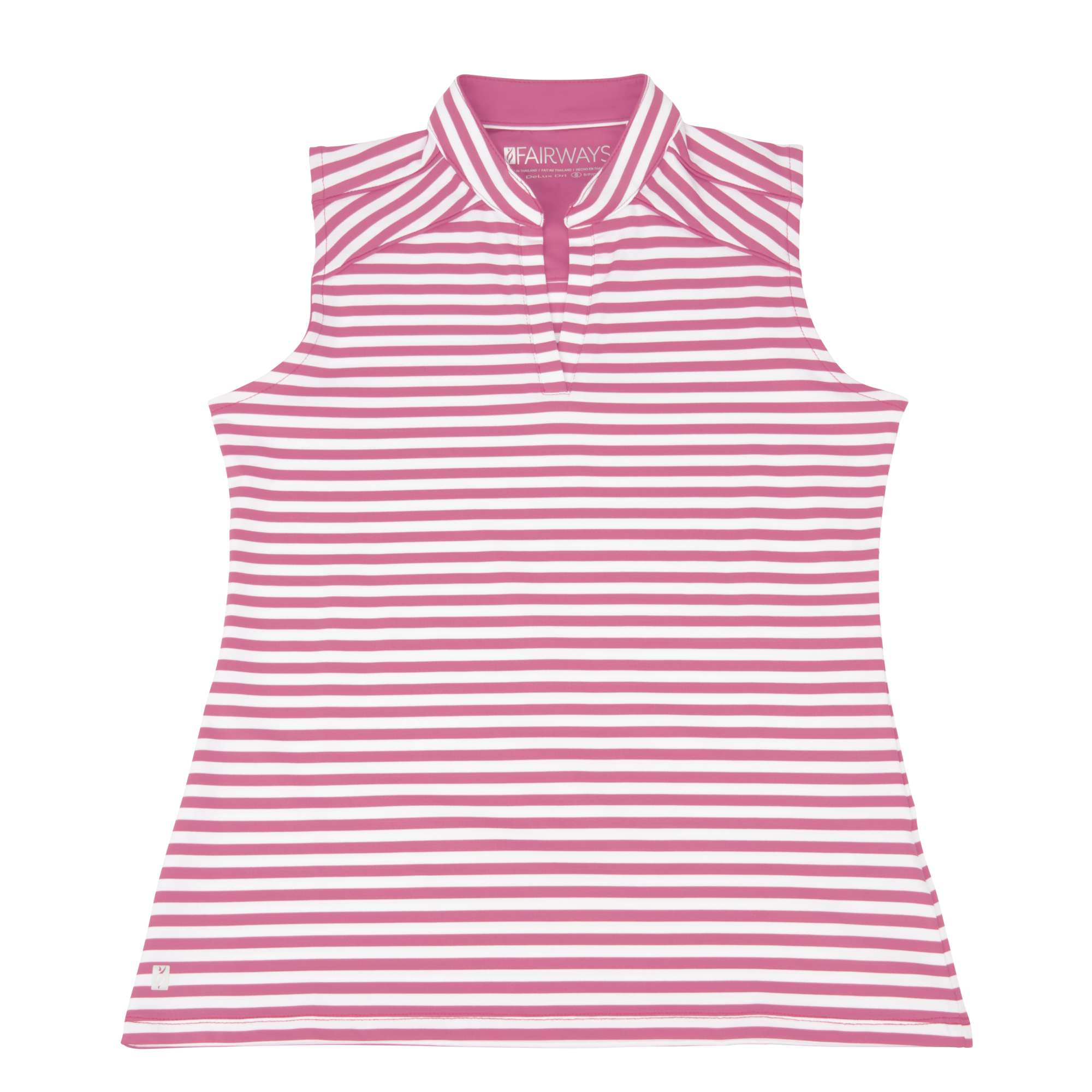 Nancy Lopez  Women'S Bold Sleeveless Polo Rouge Multi
