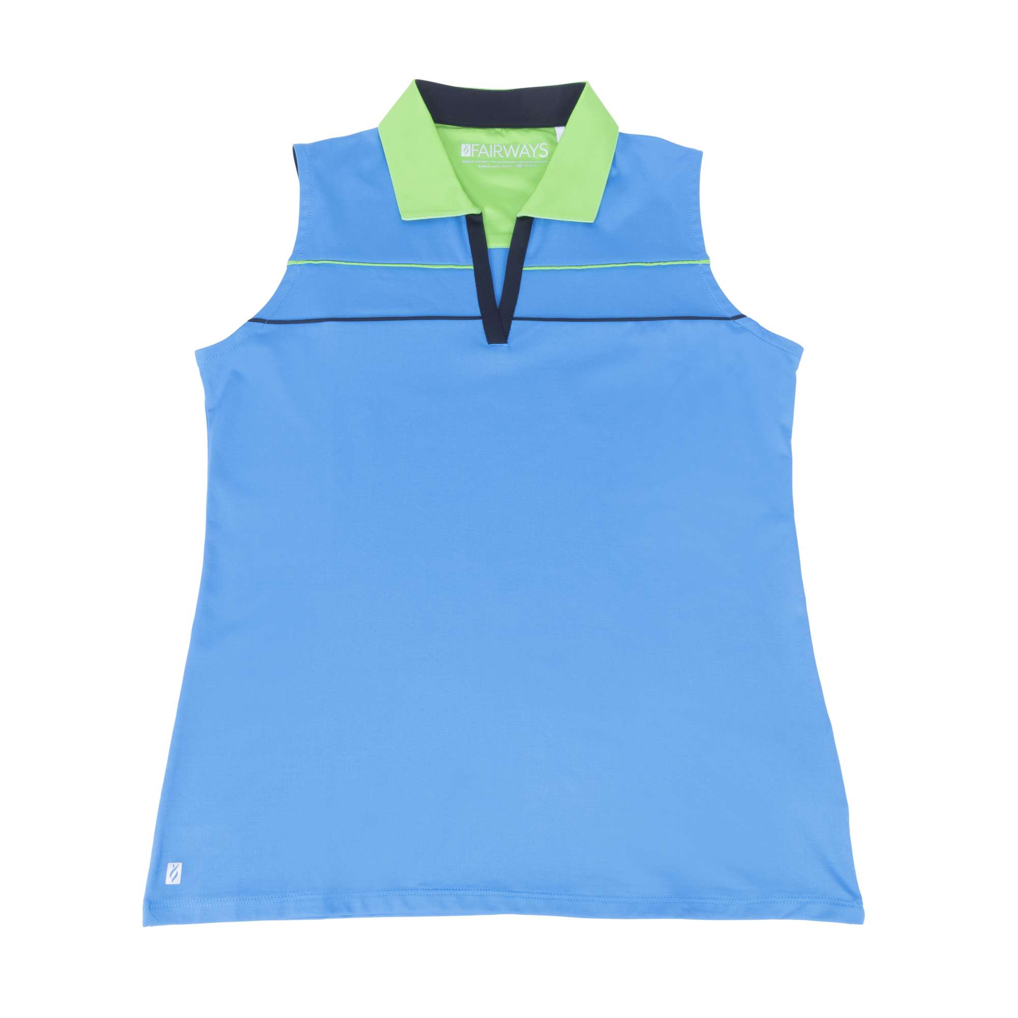 Nancy Lopez  Crush Sleeveless Polo Blue Multi
