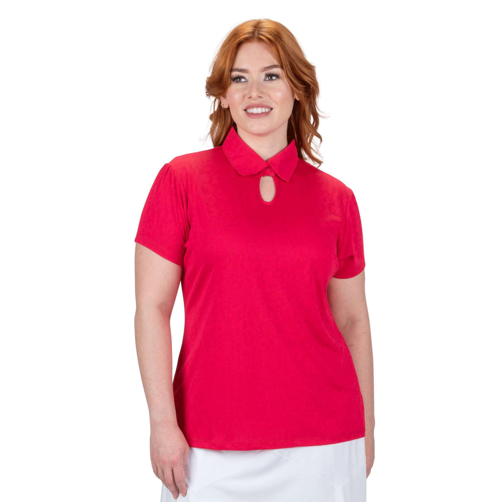 Nancy Lopez  Swagger Short Sleeve Polo Plus Heart